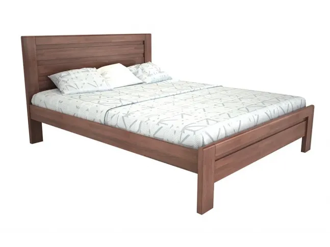 Кровать Люкс коричневого цвета, материал - бук срощенный (общий вид)