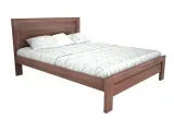 Ліжко Люкс коричневого кольору лак, матеріал - бук зрощений (загальний вигляд)
