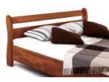 Ліжко Міледа світло-коричневого кольору, матеріал - бук зрощений (вигляд збоку).