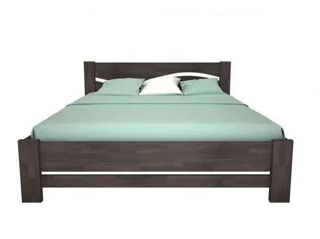 Ліжко Венеція "плюс" кольору венге, матеріал - бук зрощений (вигляд зпереду)