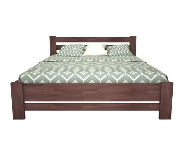 Ліжко Сільвана "плюс" кольору горіх, матеріал - бук зрощений (вигляд зпереду)