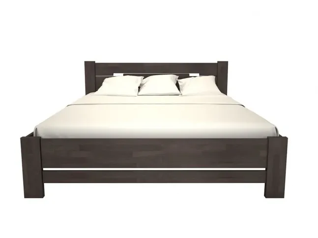 Ліжко Селена "плюс" кольору венге, матеріал - бук зрощений (вигляд зпереду)