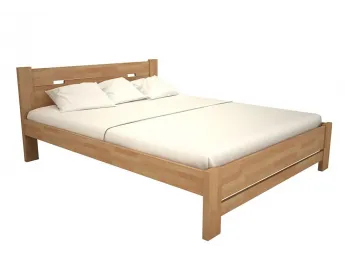 Ліжко Селена "плюс" натурального кольору, матеріал - бук зрощений (загальний вигляд)