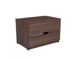 Тумбочка прикроватная Селена "плюс" темно-коричневого цвета, материал - бук цельный (общий вид)