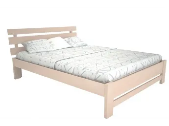 Ліжко Лучана "плюс" бежевого кольору, матеріал - бук цільний (загальний вигляд)