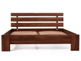 Ліжко Лучана коричневого кольору, матеріал - бук цільний (вигляд зверху)