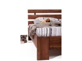 Ліжко Лучана коричневого кольору, матеріал - бук цільний (вигляд збоку)