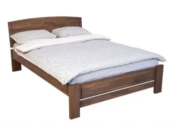 Ліжко Жасмін "плюс" світло-коричневого кольору (горіх), матеріал - бук зрощений (загальний вигляд)