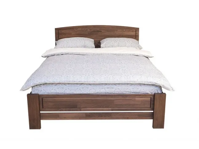 Ліжко Жасмін "плюс" світло-коричневого кольору (горіх), матеріал - бук зрощений (вигляд зпереду)