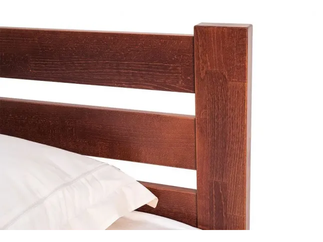Ліжко Кароліна темно-коричневого кольору (венге) покриття лаком, матеріал - бук зрощений (спинка)