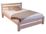 Ліжко Кароліна бежевого кольору, матеріал - бук цільний, покриття олія (загальний вигляд)