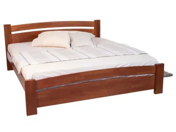 Ліжко Софія коричневого кольору покриття лак, матеріал - бук зрощений (загальний вигляд)