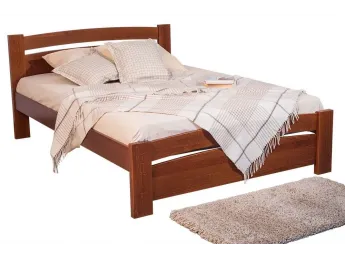 Ліжко Софія коричневого кольору покриття лак, матеріал - бук цільний (загальний вигляд)