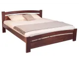 Ліжко Софія темно-коричневого кольору (венге) покриття лаком, матеріал - бук зрощений (загальний вигляд)