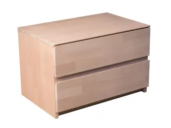 Тумбочка приліжкова Кетрін бежевого кольору, матеріал - зрощений бук (загальний вигляд)