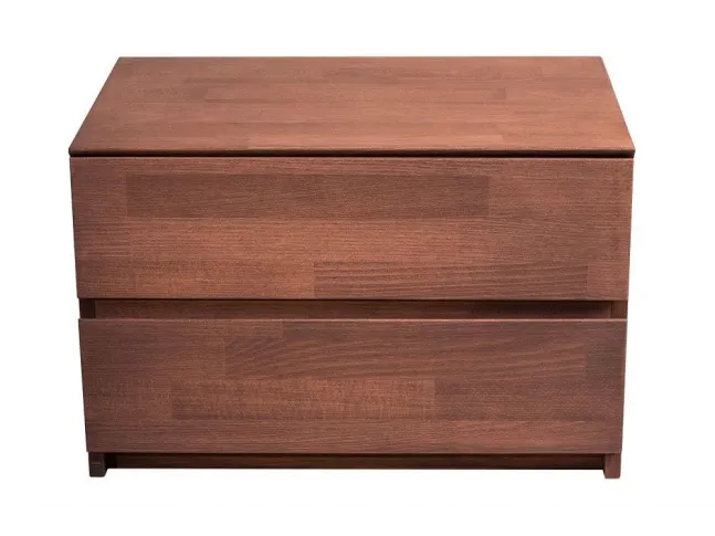 Тумбочка приліжкова Кетрін світло-коричневого кольору (горіх), матеріал - зрощений бук (вигляд зпереду)