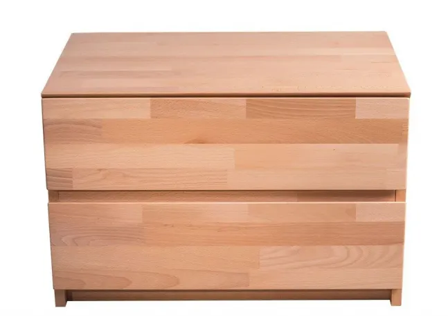 Тумбочка приліжкова Кетрін натурального кольору покриття лак, матеріал - зрощений бук (вигляд зпереду)