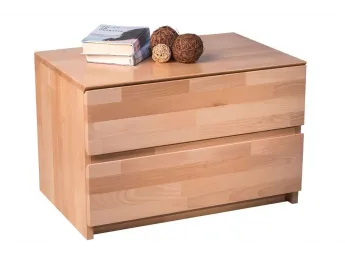 Тумбочка приліжкова Кетрін натурального кольору покриття лак, матеріал - зрощений бук (загальний вигляд)