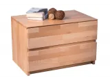 Тумбочка приліжкова Кетрін натурального кольору покриття лак, матеріал - зрощений бук (загальний вигляд)