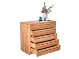 Комод Глория 5-ящиков натурального цвета, материал сращенный/цельный бук (общий вид открытые шухляды)