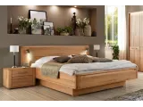 Купити дерев'яне Ліжко Ніколь натурального кольору, матеріал зрощений/цільний бук (загальний вигляд в інтер'єрі)