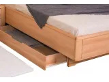 Кровать Николь натурального цвета, материал сращенный/цельный бук (ящик под кровать)