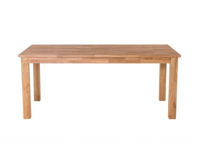 Стол Тандем натуральный цвет, материал - сращенный  дуб (вид спереди).