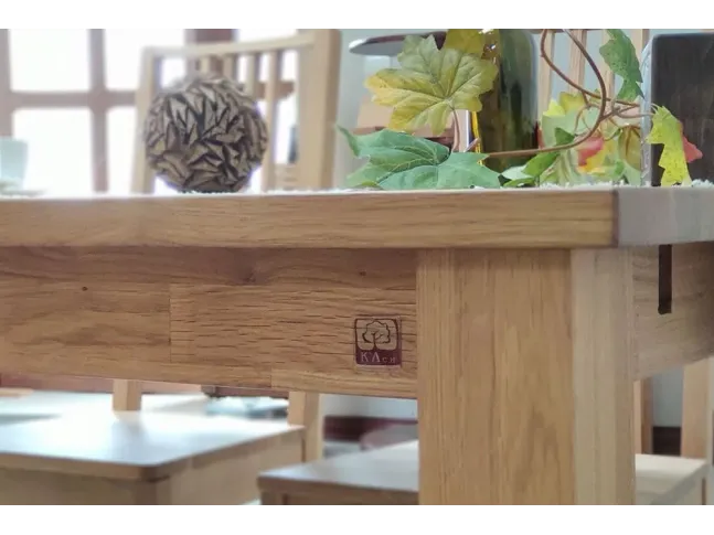 Стол Тандем сращенный дуб 1400 (детальный вид ножки)