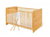 Детскую кроватку трансформер Whity натурального цвета, материал - бук сращенный (для новорожденных и младенцев)