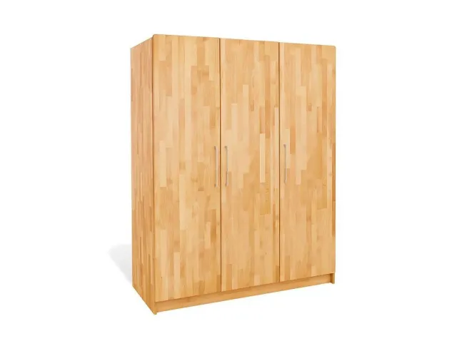 Дитяча шафа Whity 3-дверна натурального кольору, зрощений бук, покриття олія (загальний вигляд)