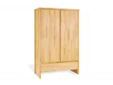 Дитяча шафа Alpaka 2-дверна натурального кольору, зрощений бук, покриття олія (загальний вигляд)
