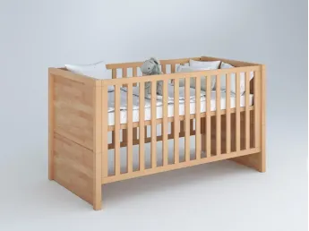 Купити Дитяче ліжечко трансформер Alpaka  матеріал - бук зрощений для новонароджених і немовлят (загальний вид)