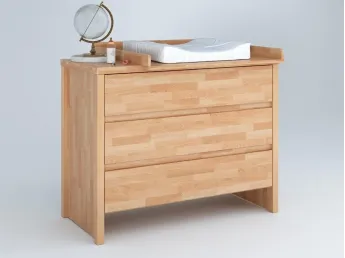 Купити Комод-пеленатор Alpaka 100 натурального кольору, зрощений бук, покриття олія з пеленатором