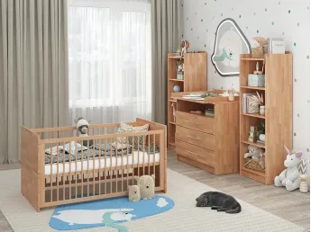 Купить Детскую Whity Soft натурального цвета, срощенный бук, покрытие льняным маслом (общий вид)