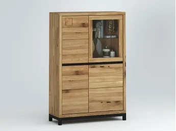 Буфет Франкфурт І натурального кольору, матеріал - дуб зрощений\цільний (загальний вигляд)