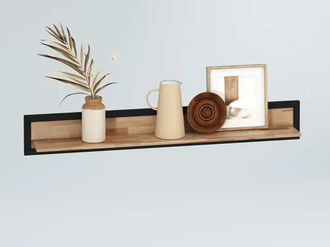 Полка настенная Франкфурт 170 натурального цвета, материал - бук сращенный\цельный (общий вид 2)