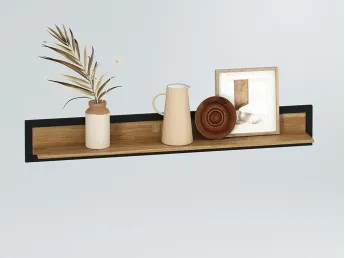 Полиця настінна Франкфурт 170 натурального кольору, матеріал - дуб зрощений\цільний (загальний вигляд 2)