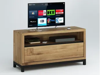 ТВ-тумба Франкфурт I натурального кольору, матеріал - дуб зрощений\цільний (загальний вигляд)