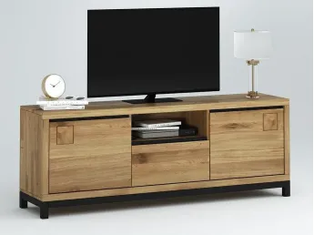 ТВ-тумба Франкфурт II натурального кольору, матеріал - дуб зрощений\цільний (загальний вигляд)