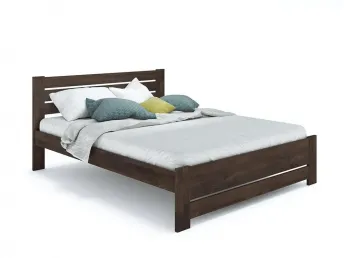 Ліжко Кароліна Еко кольору венге, матеріал - бук зрощений/цільний (загальний вигляд)