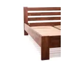 Ліжко Сільвана коричневого кольору, матеріал - зрощений бук (вигляд збоку).