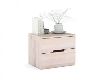 Тумбочка приліжкова Селена Еко бежевого кольору, матеріал - зрощений/цільний бук (загальний вигляд)