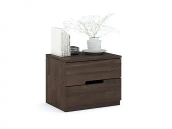 Тумбочка приліжкова Селена Еко кольору венге, матеріал - зрощений/цільний бук (загальний вигляд)