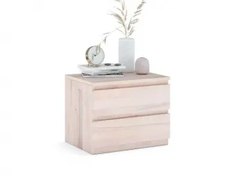Тумбочка приліжкова Кетрін Еко бежевого кольору, матеріал - зрощений/цільний бук (загальний вигляд)