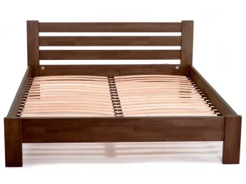 Кровать Сильвана темно-коричневого цвета, материал - срощенный бук (общий вид). 2