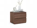 Тумбочка прикроватная Кэтрин Еко цвета орех, материал - срощенный\цельный бук (общий вид)