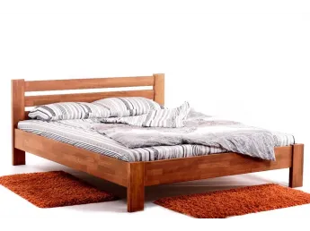 Ліжко Сільвана світло-коричневого кольору, матеріал - зрощений бук (загальний вигляд).