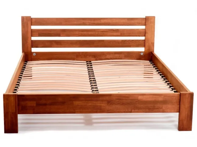 Кровать Сильвана светло-коричневого цвета, материал - срощенный бук (вид сверху).