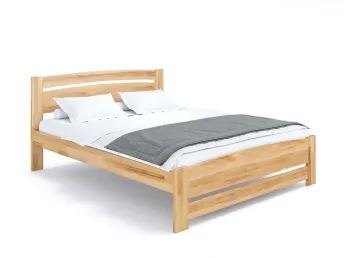 Ліжко Софія Еко натурального кольору, покриття лак, матеріал - бук зрощений/цільний (загальний вигляд)