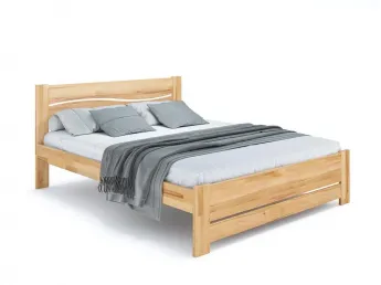 Ліжко Венеція Еко натурального кольору, покриття лак, матеріал - бук зрощений/цільний (загальний вигляд)